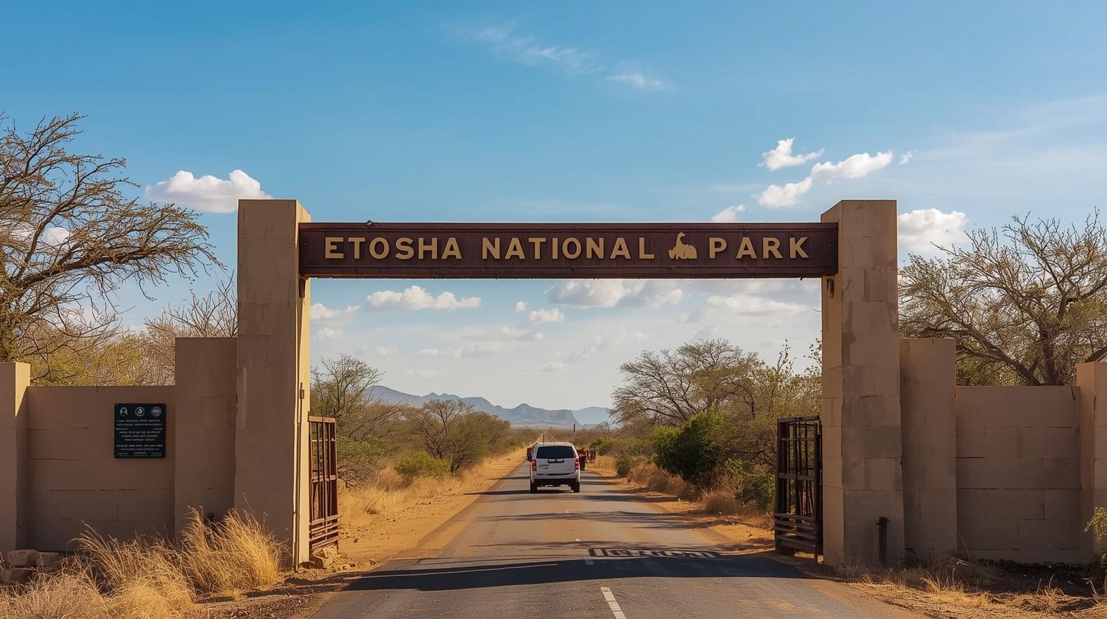 Etosha National Park Namibia Entrance Gate